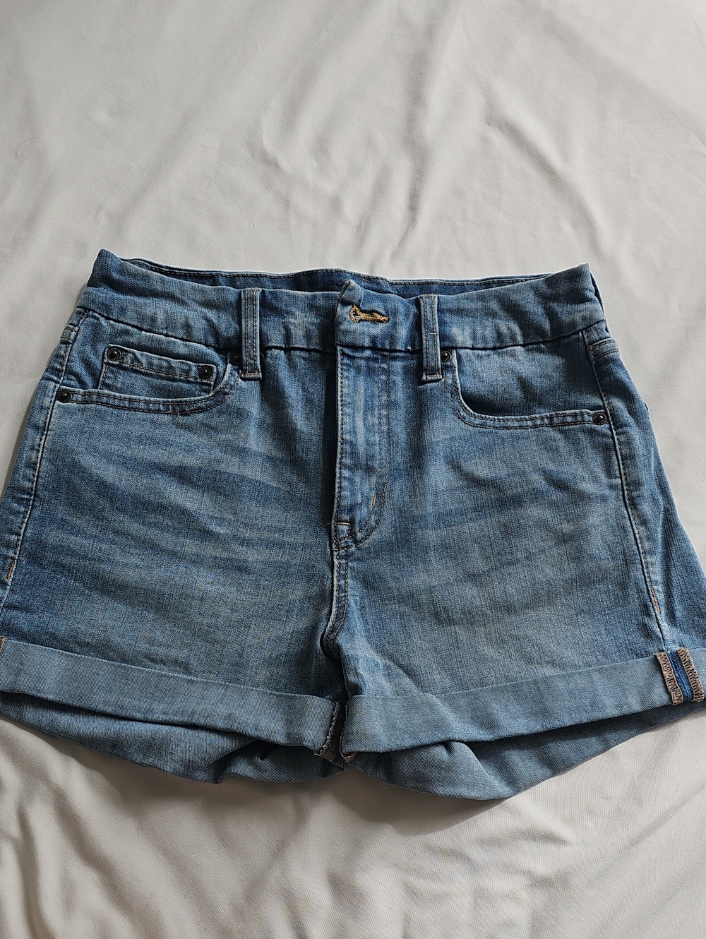 Aeropostale Light Blue Cuffed Denim Shorts